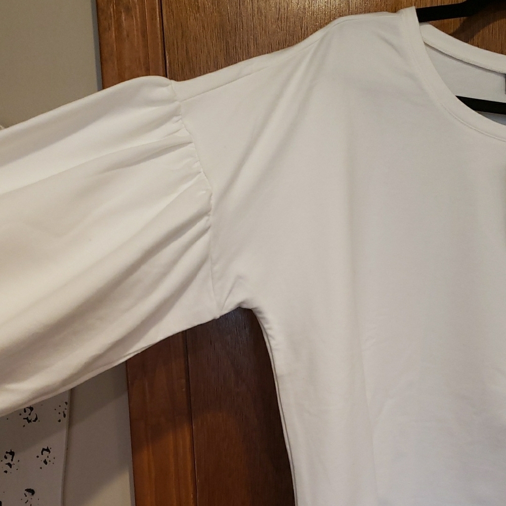 a.n.a Women's Elegant Cream Puff Sleeve Top- XL - Picture 6 of 10